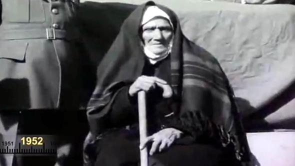 Aziziye destanının kahramanı Nene Hatun'un 1952 yılında çekilen görüntüleri ortaya çıktı