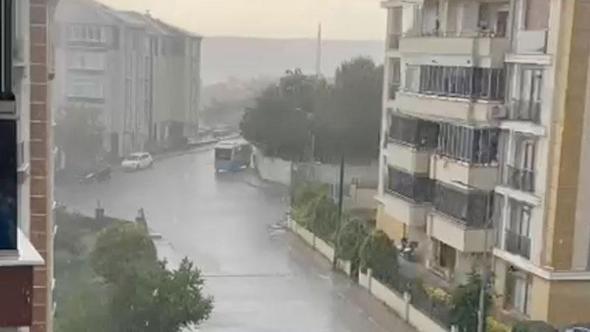 Tekirdağ’da sağanak ve dolu etkili oldu