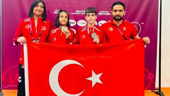 Siirtli milli güreşçiler Avrupa Şampiyonası'ndan 2 madalyayla döndü