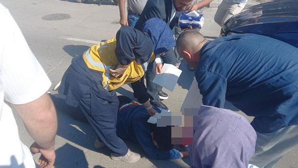 112 çalışanı mesai sonrası evine giderken kazayı görüp, yaralıya müdahale etti