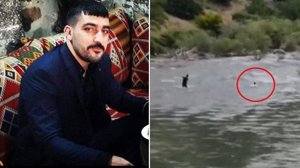 Çayda akıntıya kapılıp kayboldu; sürüklendiği anlar ortaya çıktı