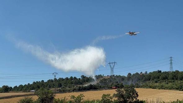 Çanakkale'de tarım arazisinde yangın