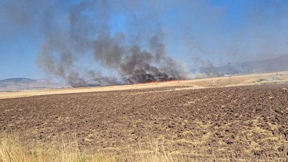 Bingöl’de anız yangını; 4 personel dumandan etkilendi