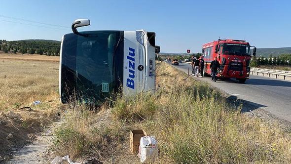 EskiÅŸehir’de yolcu otobüsü ÅŸarampole devrildi: 24 yaralı