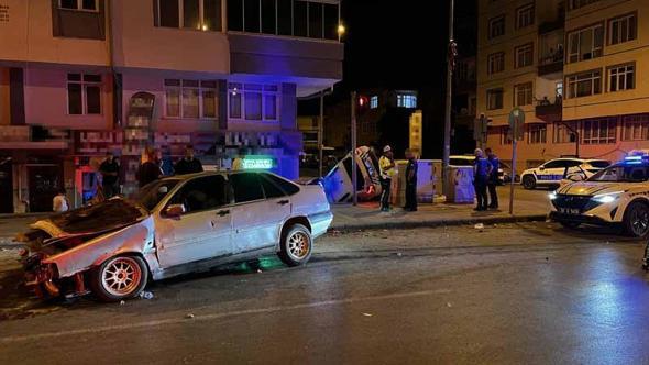Kayseri’de otomobil ile çarpışan polis aracı devrildi: 3 yaralı