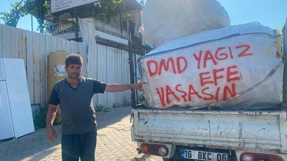 Kağıt toplayıcılarından DMD hastası Yağız Efe'ye anlamlı destek
