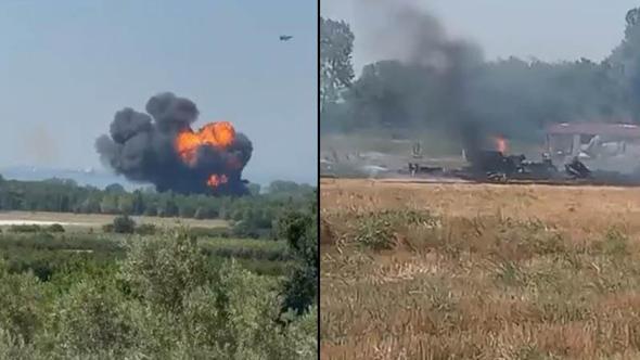 Yalova'da F16 uçağı kaza kırıma uğradı, pilot kurtuldu