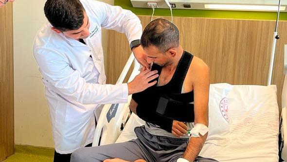 Omzundaki kıkırdak ve kemik dokusu hasarı, dizinden alınan doku ile onarıldı