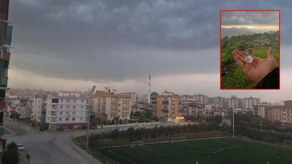 Osmaniye’de 32 derece sıcakta sağanak, dolu ve fırtına