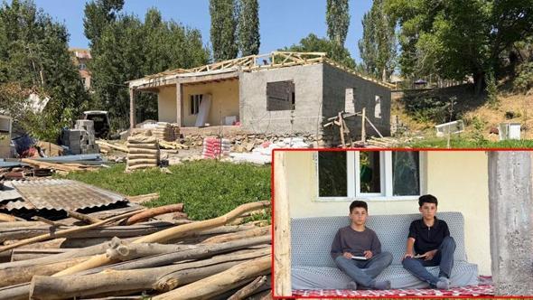 Fen lisesini kazanan ikizlerin ailesinin tek odalı evi, 3+1’e dönüştürülüyor