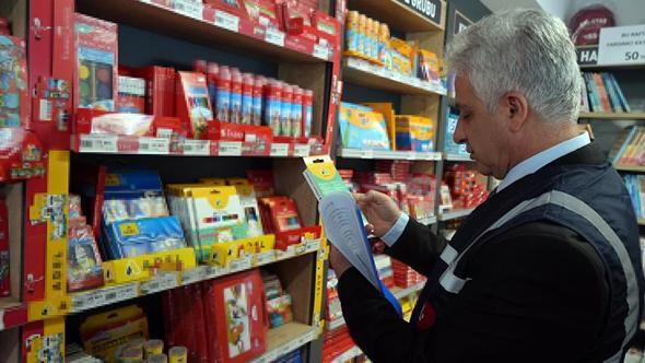 Kayseri'de kırtasiyelerde fahiş fiyat ve ürün güvenliği denetimi