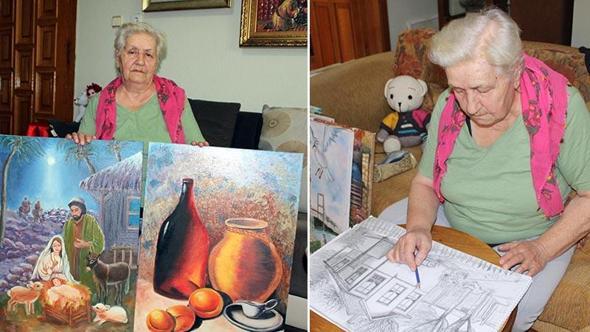 Çocukluk hayali resmi, 65 yaşından sonra tuvale taşıdı