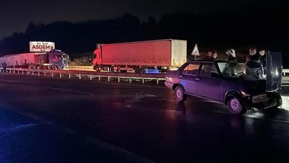 Kütahya’da bariyerleri aşan TIR karşı yöne geçip kaza yaptı: 1 yaralı