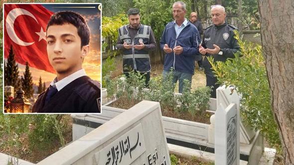 Şehit polis memuru Çiftçi mezarı başında anıldı