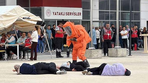 Hastanede bombalı saldırı tatbikatı