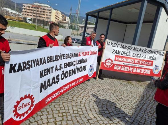 İzmirde işçilerden bayramlaşma protestosu