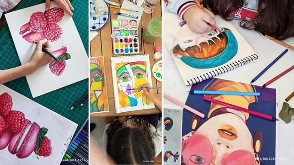 Çınardan geleceğin umudu olan çocuk ve genç sanatçılara resim sergisi