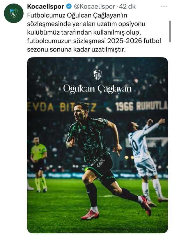 Kocaelispor, Oğulcan Çağlayan ve Ryan Mendes’in sözleşmelerini uzattı