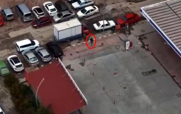 Denetimden kaçmak için aracıyla ters şeride giren sürücü dronla tespit edildi