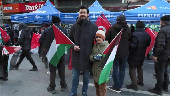 İstanbulda Büyük Gazze Yürüyüşü