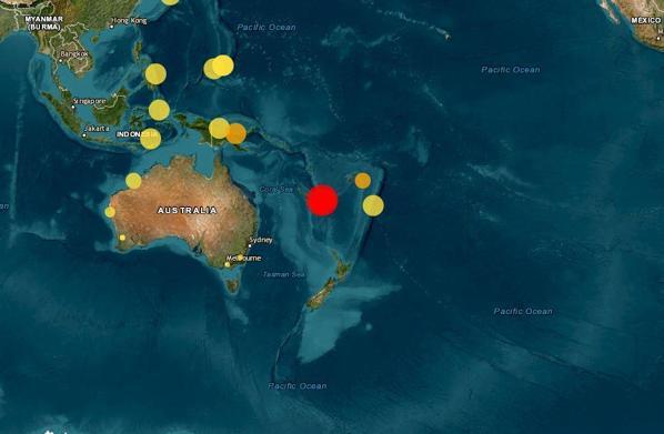 Avustralya yakınlarında Pasifik Okyanusunda 7.7 büyüklüğünde deprem: Tsunami alarmı verildi