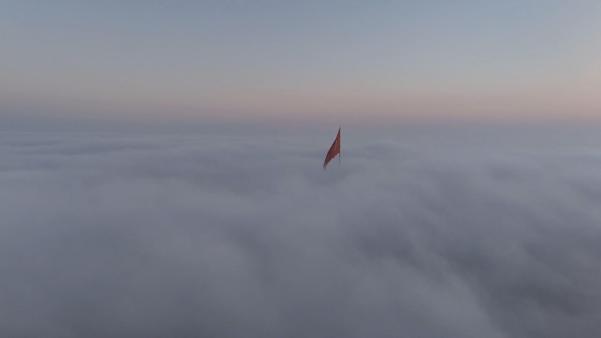 İstanbulda etkili olan sis havadan görüntülendi