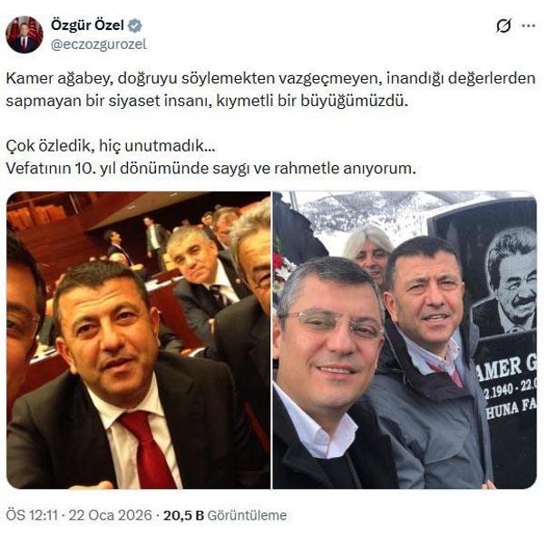 Özgür Özel, Kamer Gençi andı