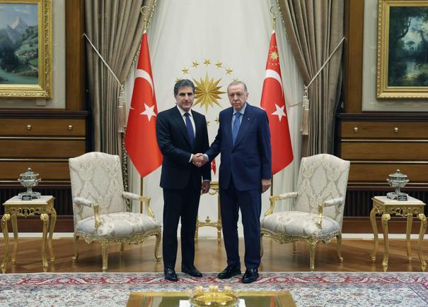 Cumhurbaşkanı Erdoğan, IKBY Başkanı Barzaniyi kabul etti