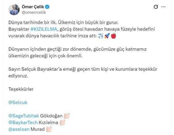 Bayraktar KIZILELMA havacılık tarihinde bir ilke imza attı