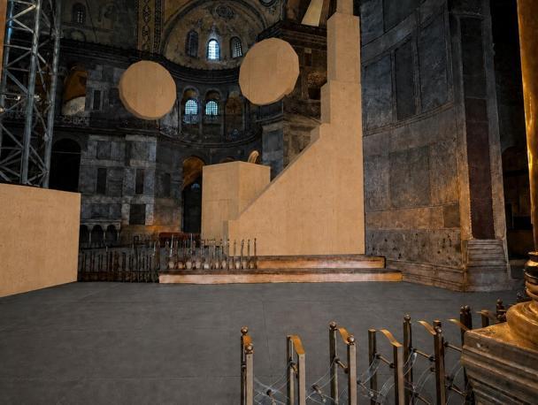 Ayasofya’da doğu yarım kubbede güçlendirme ve konservasyon çalışmaları başlıyor