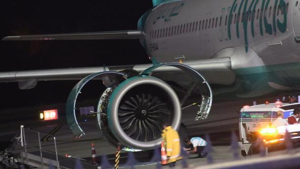 Motoru arızalanınca acil iniş yapan uçakta kapsamlı inceleme