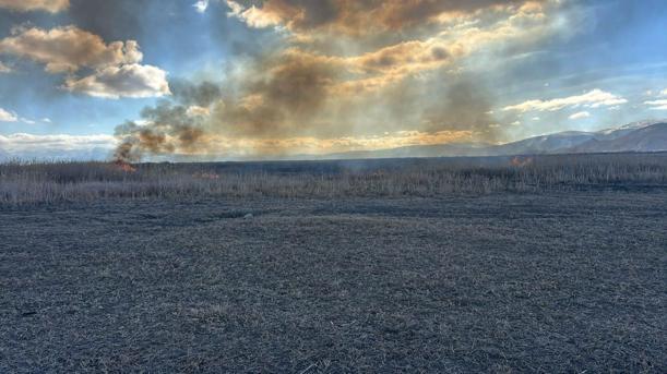 Sultan Sazlığı Milli Parkında yangın