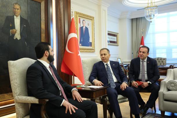 Bakan Yerlikaya, Suriyeli mevkidaşı Hattab ile görüştü