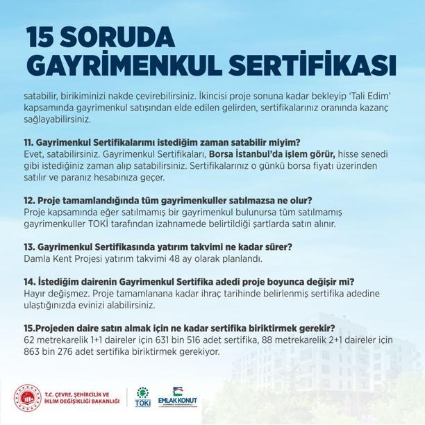 Bakan Kurum, Gayrimenkul Sertifikasına ilişkin merak edilen 15 sorunun yanıtını paylaştı