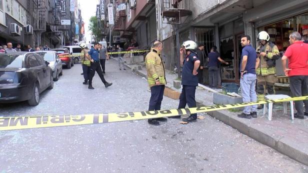 Güngörende iş yerindeki patlama kamerada: Gazetecilere saldırdılar