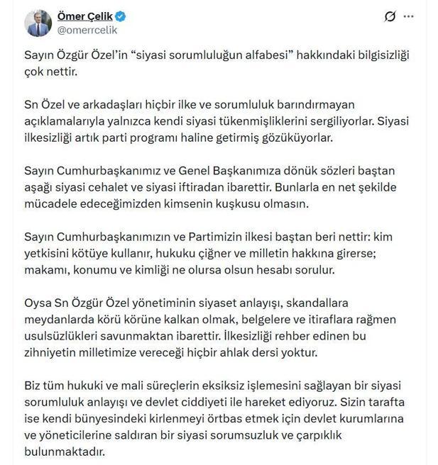 AK Partili Çelik: Bu zihniyetin milletimize vereceği hiçbir ahlak dersi yok