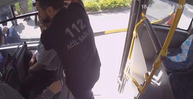 Otobüs şoförü, rahatsızlanan yolcuyu hastaneye yetiştirdi