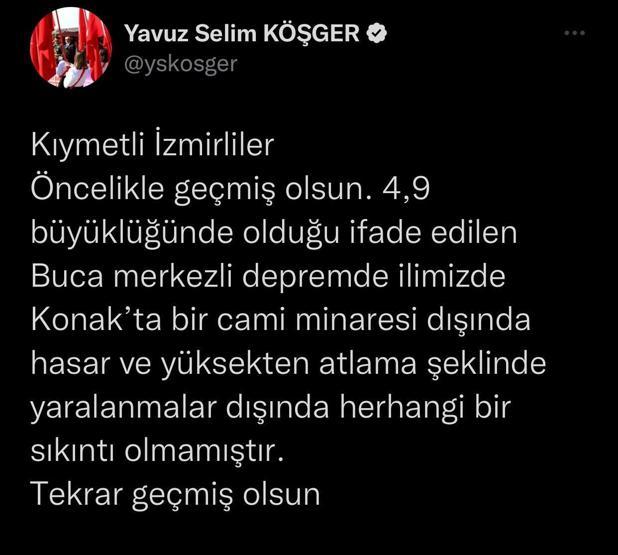 İzmirdeki 4.9luk depremde 1 kişi öldü, minare hasar gördü, 20ye yakın binada çatlak var