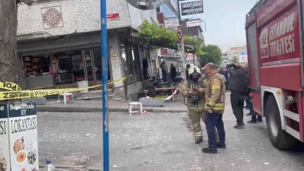 Güngörende iş yerindeki patlama kamerada: Gazetecilere saldırdılar