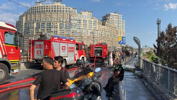 Sultangazide otobüste yangın: tramvay seferleri durduruldu