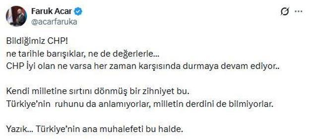 AK Partiden CHPye mehter tepkisi