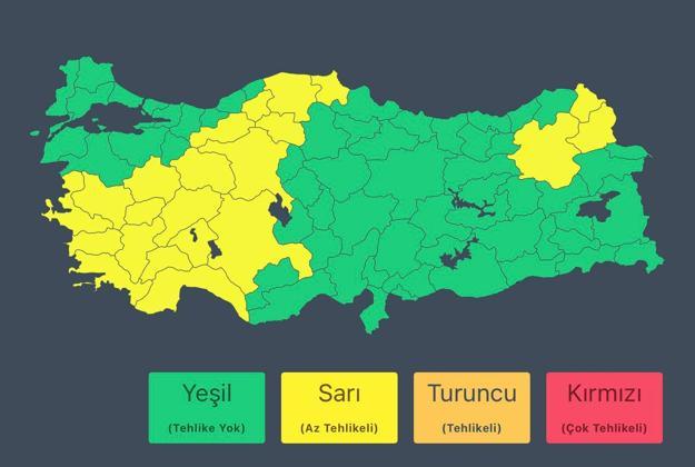 İçişleri Bakanlığından sağanak uyarısı