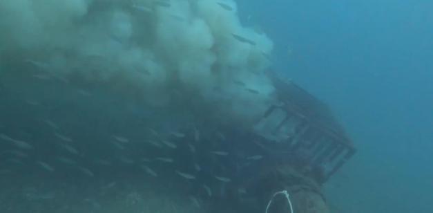 Çanakkale Boğazında denize dökülen pis su, dalgıç kamerasında