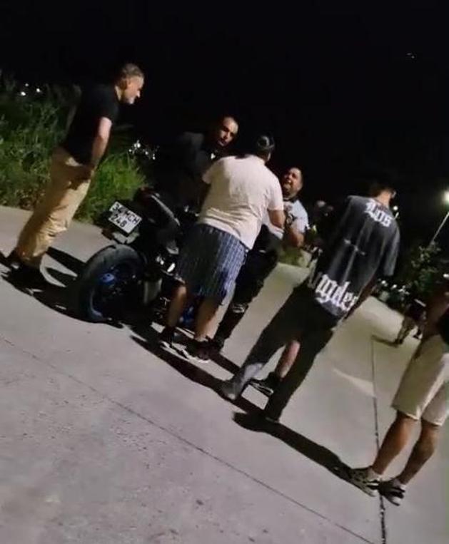 Avcılar Sahilinde motosikletliyle güvenlik görevlileri arasında Yasak tartışması