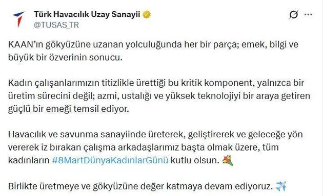 Milli muharip uçak KAANa Türk kadınının imzası