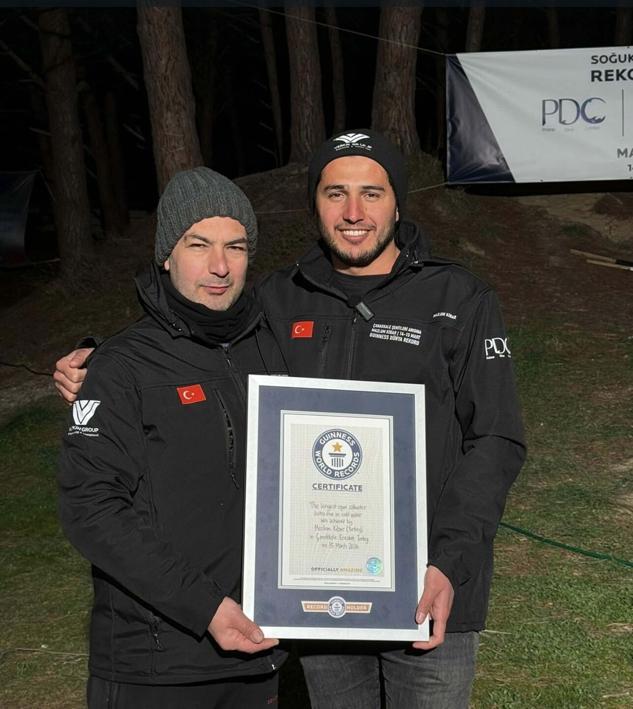 Türk dalgıçtan dünya rekoru: Soğuk suda 36 saat 9 dakika 36 saniye