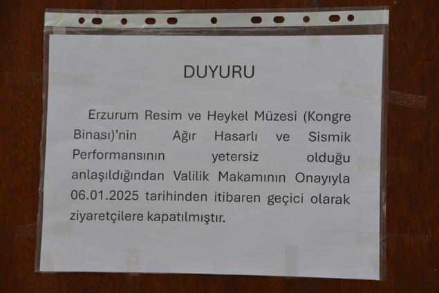 Erzurum Kongresinin yapıldığı tarihi bina ziyarete kapatıldı