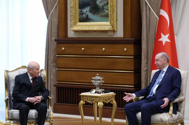 Cumhurbaşkanı Erdoğan, Bahçeliyi kabul etti