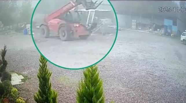 İş makinesi çalan 2 şüpheli yakalandı; hırsızlık kamerada