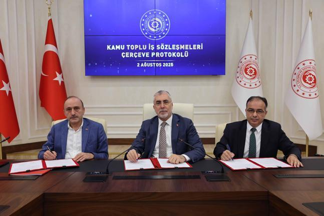 Kamu işçisine zam görüşmelerinde protokol imzalandı